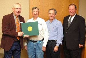 Gene Spurlock receiving Service Award