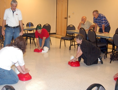 image of OCC staff participating in CPR