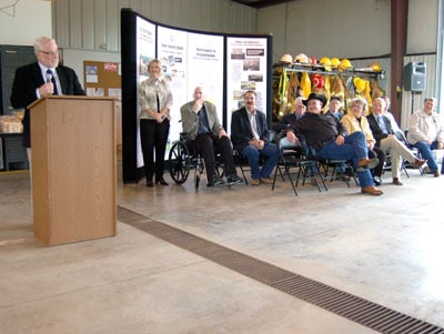 image of Dave White at Turkey Creek Dam dedication event