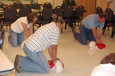 image of OCC staff participating in CPR