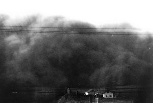 image of dust bowl smoke