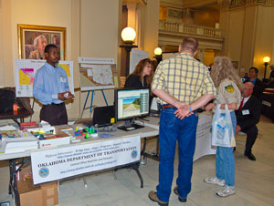 image of people visiting information booths