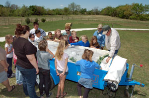 students at OSU stream table