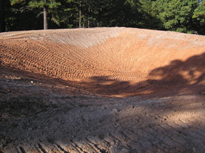 image of newly built pond