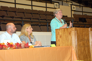 image of Jari Askins speaking at podium