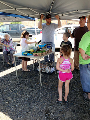 image of customers purchasing rabbits